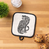  talismanische tijger Small Pannenlap (Top down)