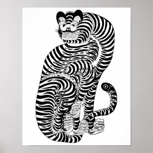talismanische tijger Small Poster (Voorkant)