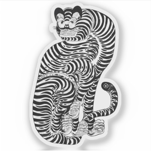 talismanische tijger sticker (Voorkant)