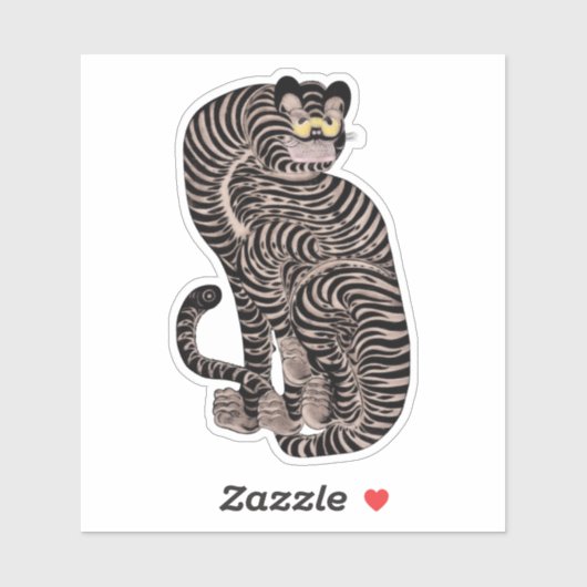 Talismanische tijger sticker (Vel)