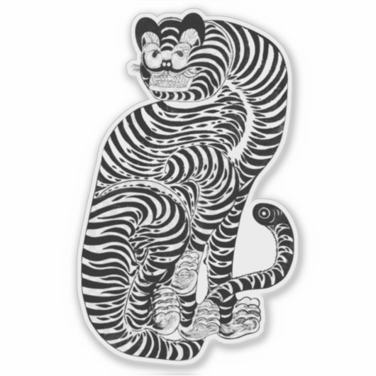  talismanische tijger sticker (Voorkant)
