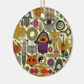 talismannen honingdauw keramisch ornament (Links)