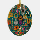 talismannen viridian groen keramisch ornament (Rechts)
