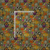 TALISMANS moss green Fabric Stof (Delen)