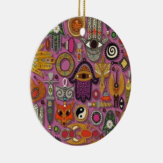 talismans peony keramisch ornament (Rechts)