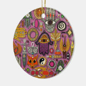 talismans peony keramisch ornament (Links)