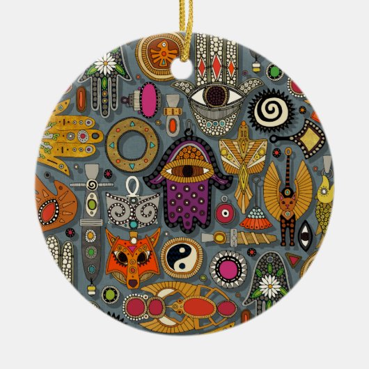 talismans slate keramisch ornament (Voorkant)