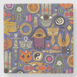 TALISMANS violet blauw Onderzetter