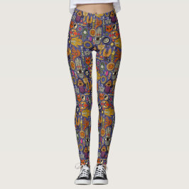 TALISMANS violet blauwe leggings