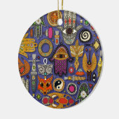 talismans violet blue keramisch ornament (Links)