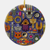talismans violet blue keramisch ornament (Achterkant)