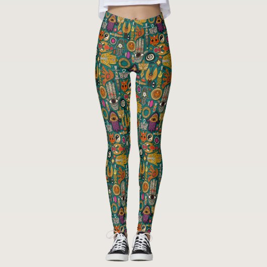 TALISMANS viridiaangroene leggingen Leggings (Voorkant)
