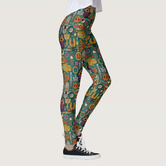 TALISMANS viridian groene leggings (Rechts)