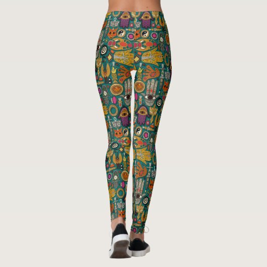 TALISMANS viridian groene leggings (Achterkant)