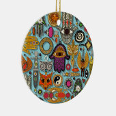 talismans zwembad blauw keramisch ornament (Rechts)