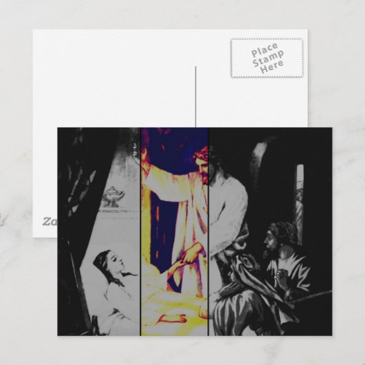 Talitha koum!  Mark 5-38:43 Briefkaart (Voorkant / Achterkant)