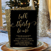 Talk 30 Aan Mij Goud Script 30e Verjaardag Kaart