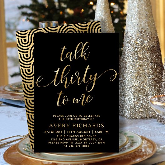 Talk 30 Aan Mij Goud Script 30e Verjaardag Kaart