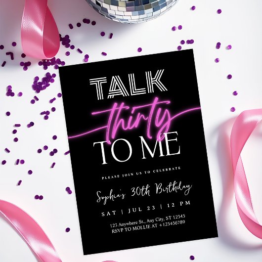 Talk 30 To Me 30th Birthday Kaart