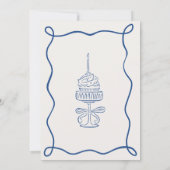 Talk 30 To Me Whimsical Doodle Art 30th Birthday Kaart (Achterkant)