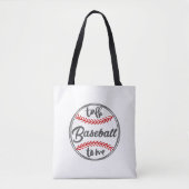 Talk Baseball to Me Retro Trendy Graphic Tote Bag (Voorkant)