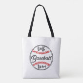 Talk Baseball to Me Retro Trendy Graphic Tote Bag (Achterkant)