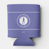 Talk Birdie To Me Golf Funny Female Monogrammed Blikjeskoeler (Achterkant)