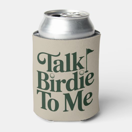 Talk Birdie To Me Golf Funny Girly Golfer Lover Blikjeskoeler (Blikje Voorkant)