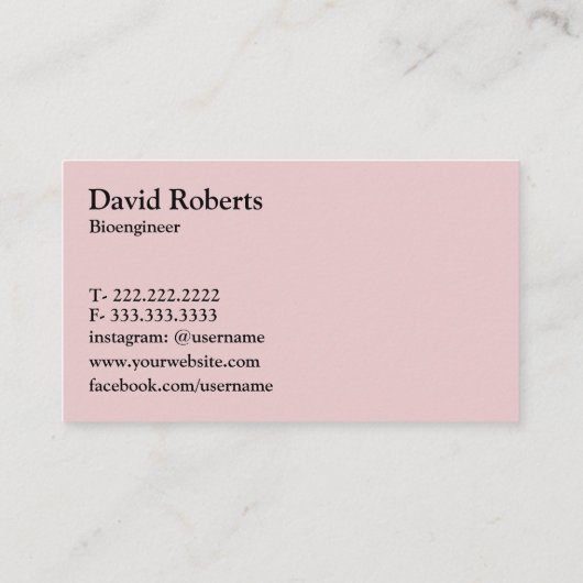 Talk Bubble Bioengineer Visitekaartje (Achterkant)