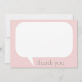 Talk Bubble Dankuwel opmerkingen Bedankkaart (Voorkant)