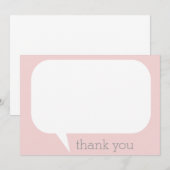 Talk Bubble Dankuwel opmerkingen Bedankkaart (Voorkant / Achterkant)