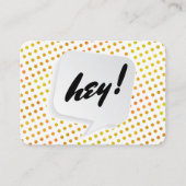 Talk Bubble/Dot Pattern Visitekaartje (Voorkant)