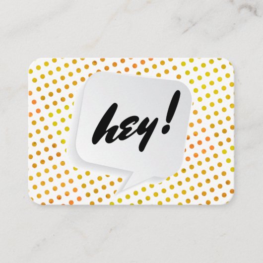 Talk Bubble/Dot Pattern Visitekaartje (Voorkant)