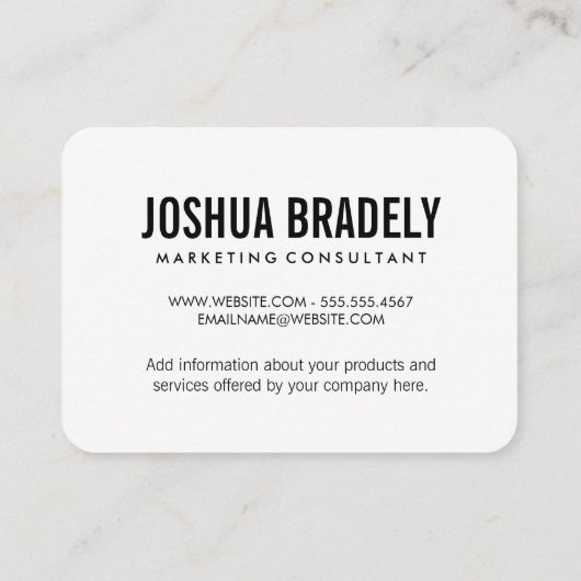 Talk Bubble/Dot Pattern Visitekaartje (Achterkant)