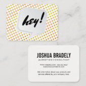 Talk Bubble/Dot Pattern Visitekaartje (Voorkant / Achterkant)