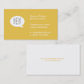 Talk Bubble (geel) Visitekaartje (Voorkant / Achterkant)