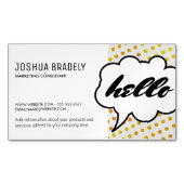 Talk Bubble II / Dot Pattern Magnetisch Visitekaartje (Voorkant)