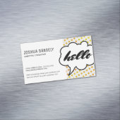 Talk Bubble II / Dot Pattern Magnetisch Visitekaartje (Voorbeeld)