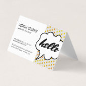 Talk Bubble II / Dot Pattern Visitekaartje (Voorkant)