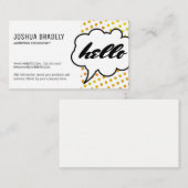 Talk Bubble II / Dot Pattern Visitekaartje (Voorkant / Achterkant)