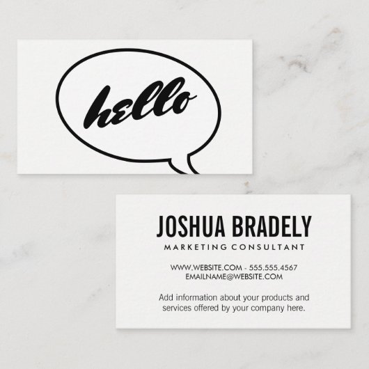 Talk Bubble Visitekaartje (Voorkant / Achterkant)