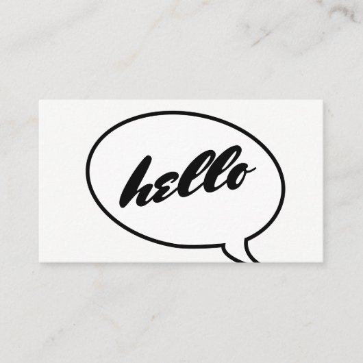Talk Bubble Visitekaartje (Voorkant)