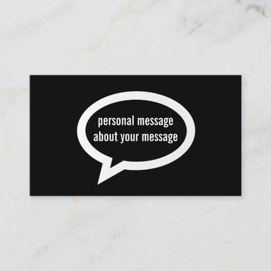 Talk Bubble Visitekaartje (Voorkant)