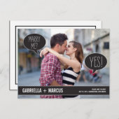 Talk Bubbles Wedding Save the Date Aankondigingskaart (Voorkant / Achterkant)