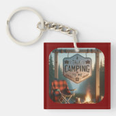 Talk Camping to Me -- Funny Adventure Keychain (Voorkant)