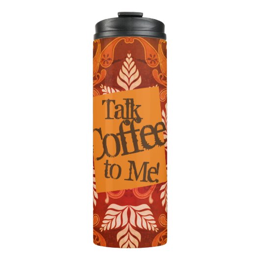 Talk Coffee To Me! Vintage Art  Thermosbeker (Voorkant)
