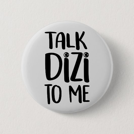 Talk Dizi Bold Grey Button (Voorkant)