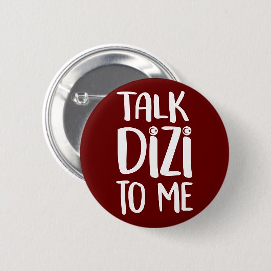 Talk Dizi Bold Maroon Button (Voorkant /achterkant)