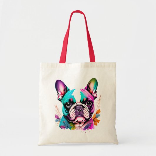 Talk Frenchie to me tote bag (Voorkant)