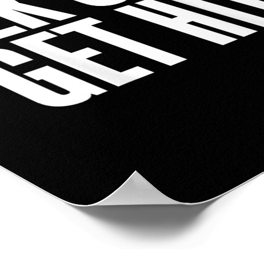 Talk Get Hit Funny Saying Joke  Poster (Hoek)